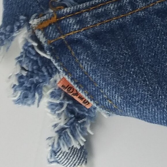 Screen Stars and Levi's Custom Fray Fringe Sweatshirt  Size L EUC Western Y2K - Picture 2 of 8